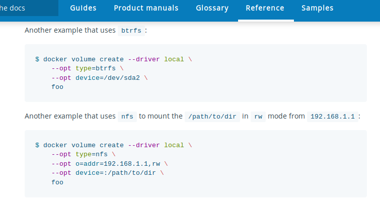 Docker Volume Create Example